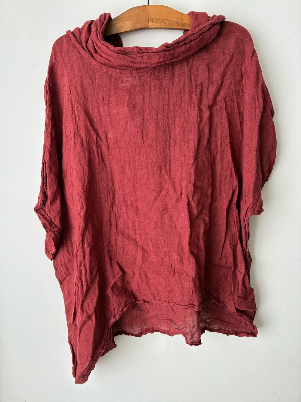 Ellamoda Top Women’s Medium 100% Linen Boho Blouse